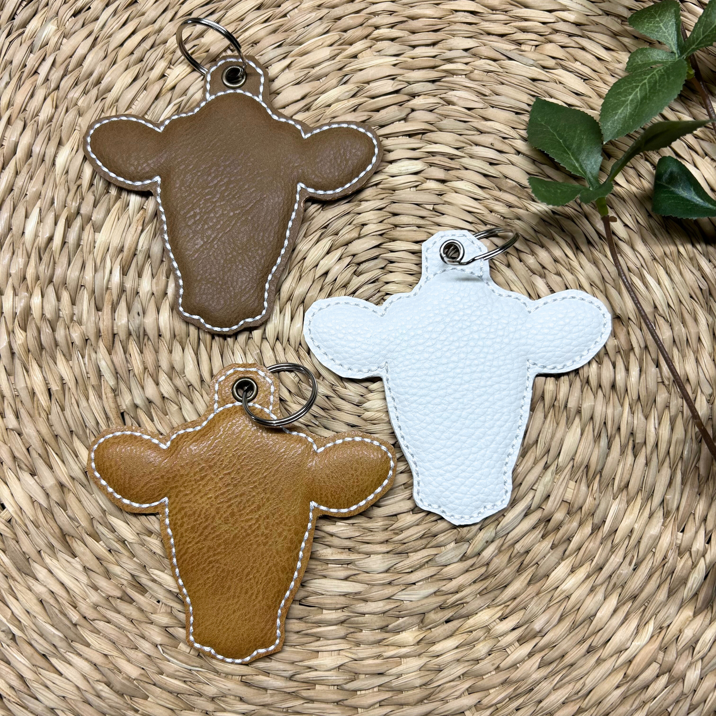 Cow Head Keychain | Bag Tag | Key Accessory