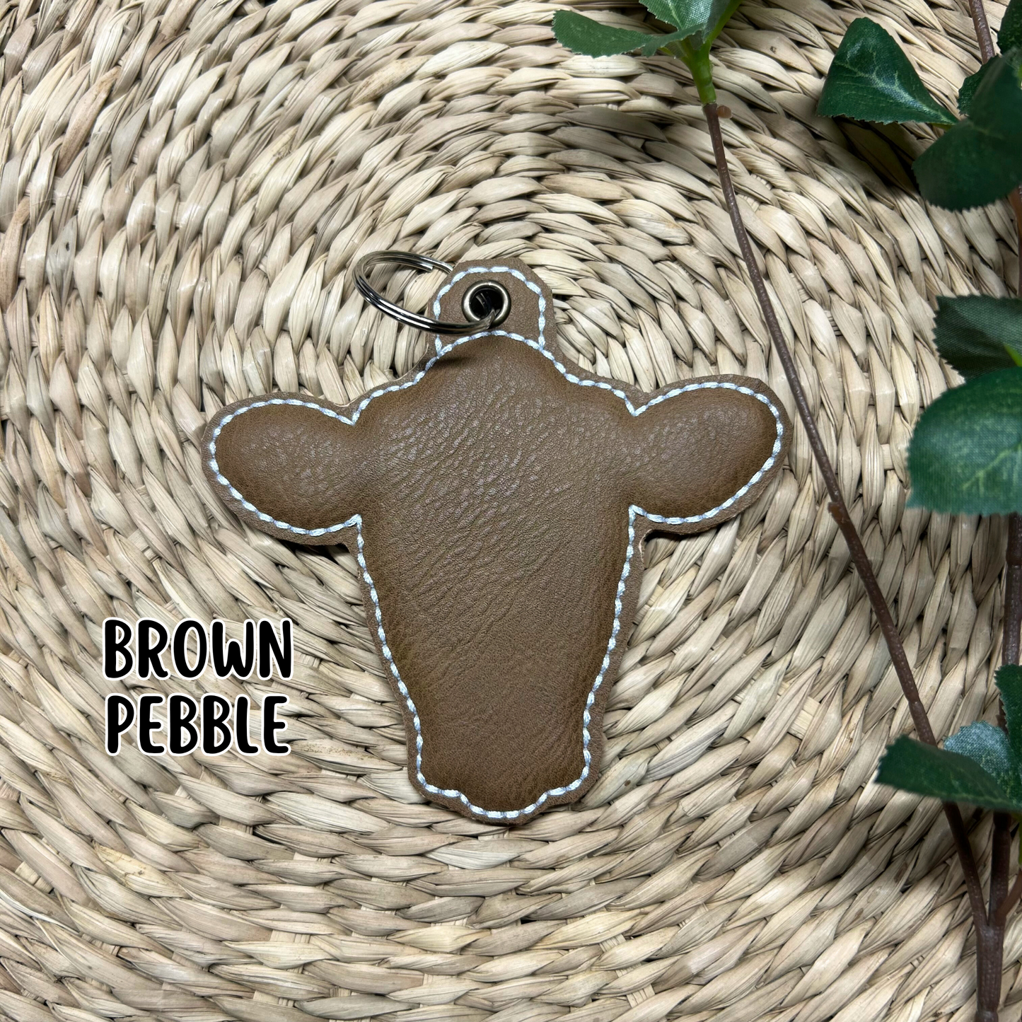 Cow Head Keychain | Bag Tag | Key Accessory