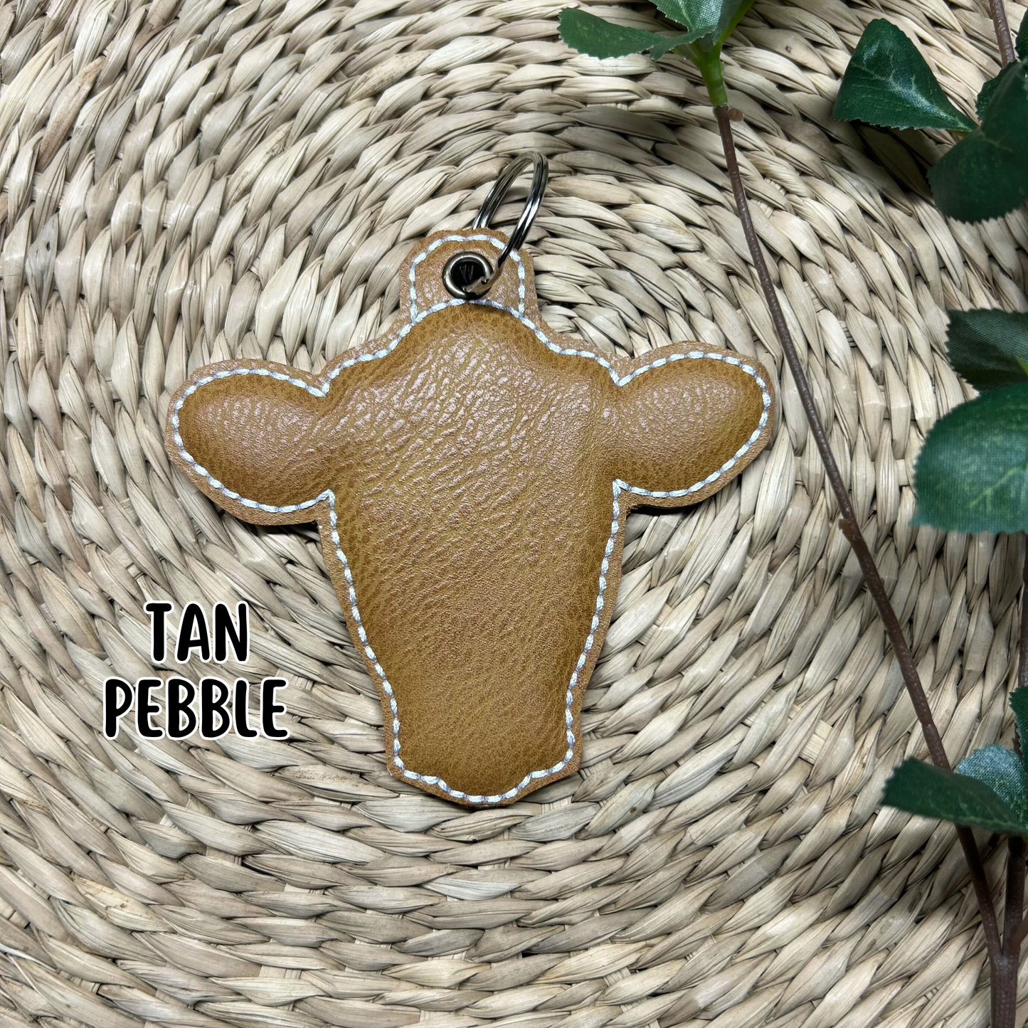 Cow Head Keychain | Bag Tag | Key Accessory