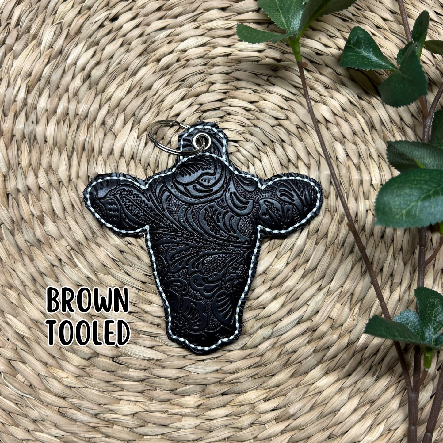 Cow Head Keychain | Bag Tag | Key Accessory