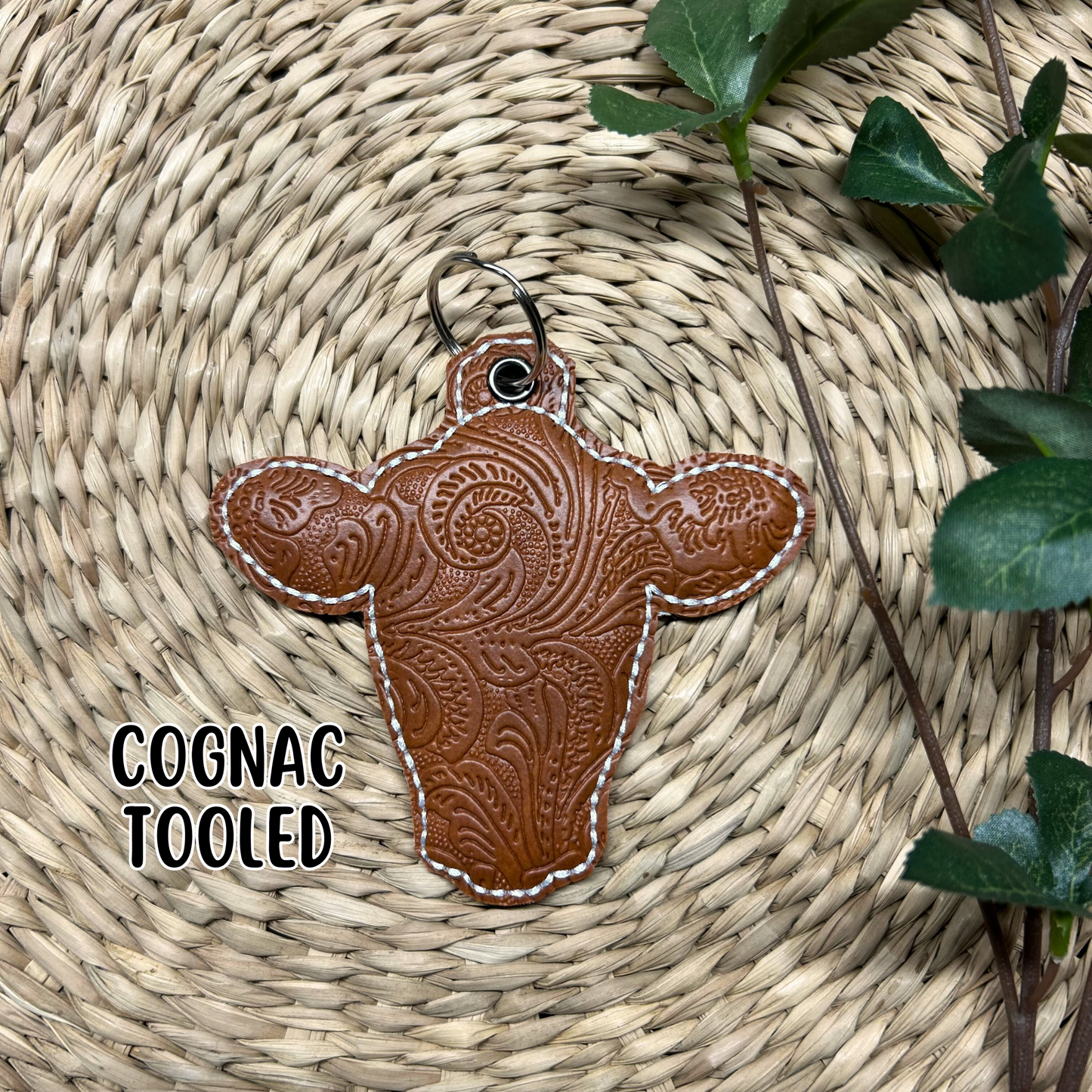 Cow Head Keychain | Bag Tag | Key Accessory