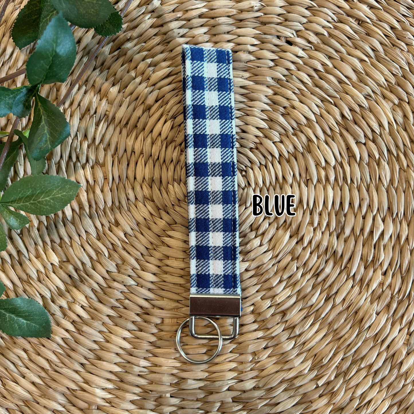 Gingham Check Keychain Wristlet