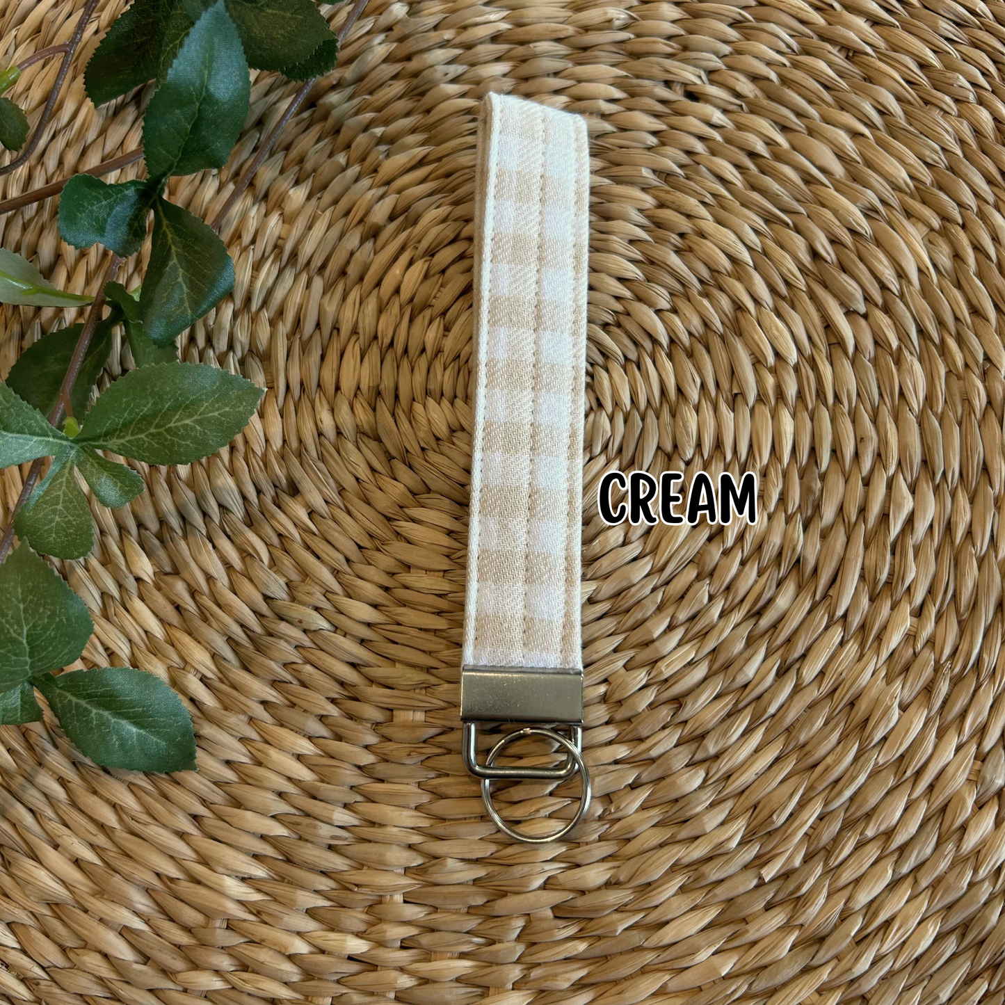 Gingham Check Keychain Wristlet