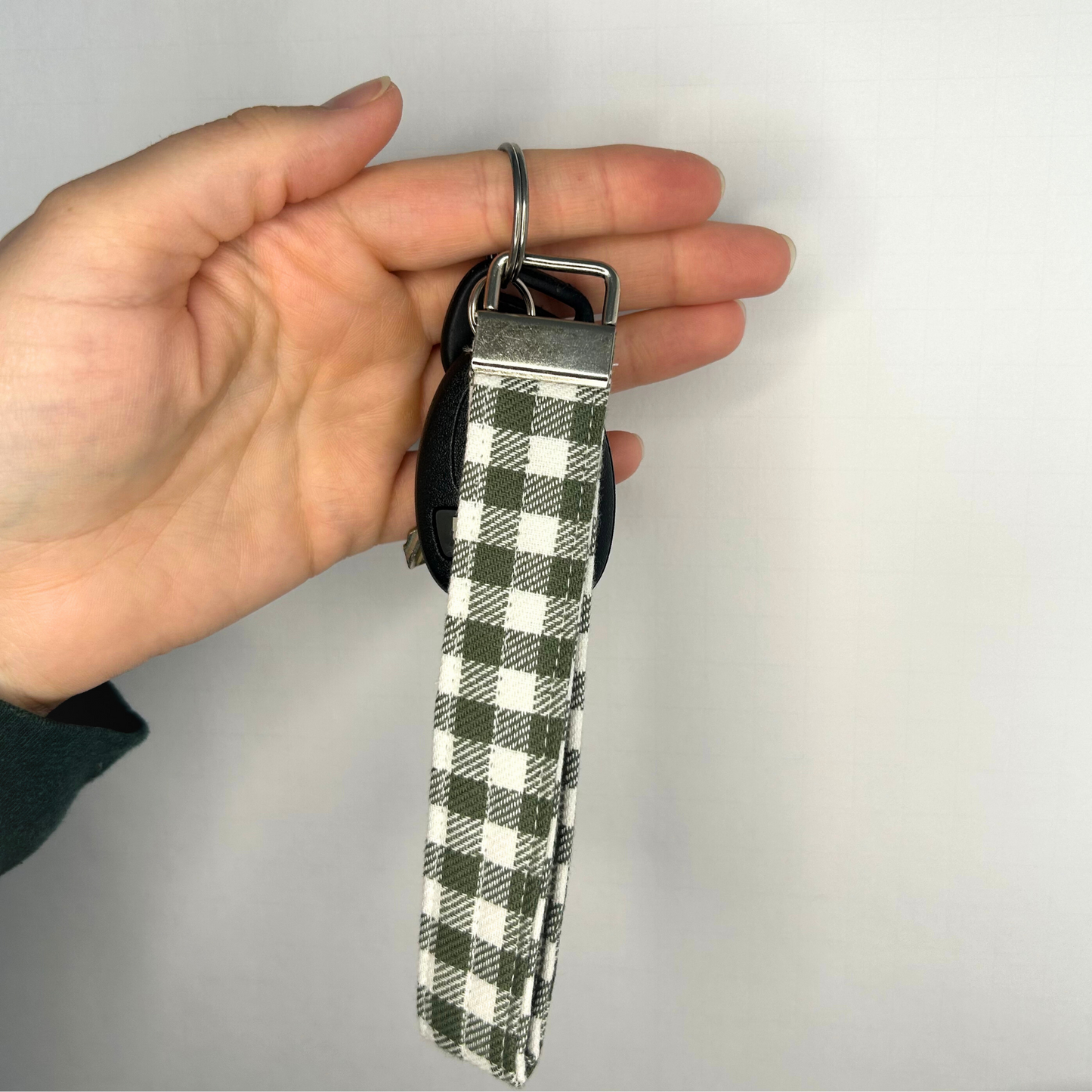 Gingham Check Keychain Wristlet