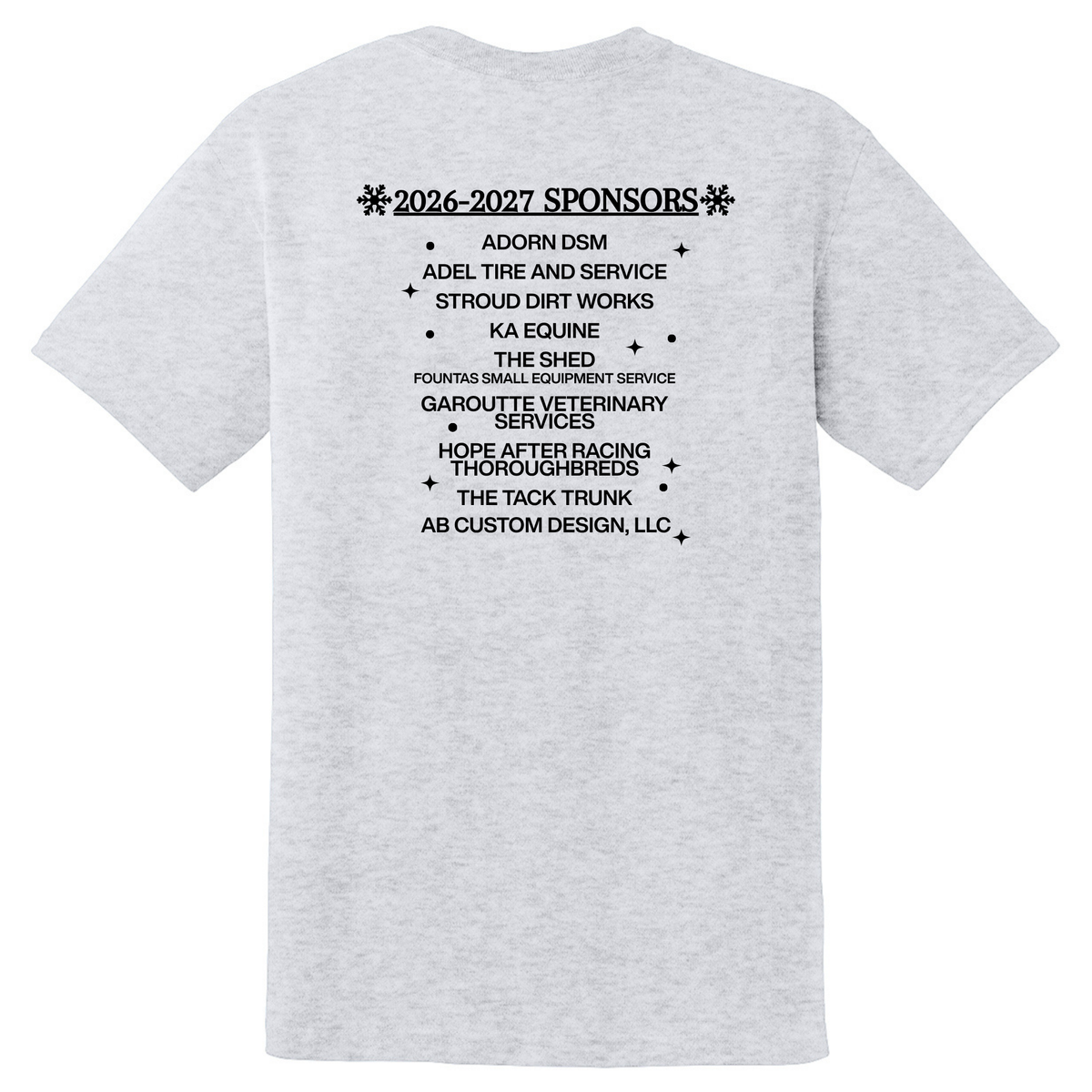 Adult 26-27 Snowflake Series Short Sleeve T-Shirt