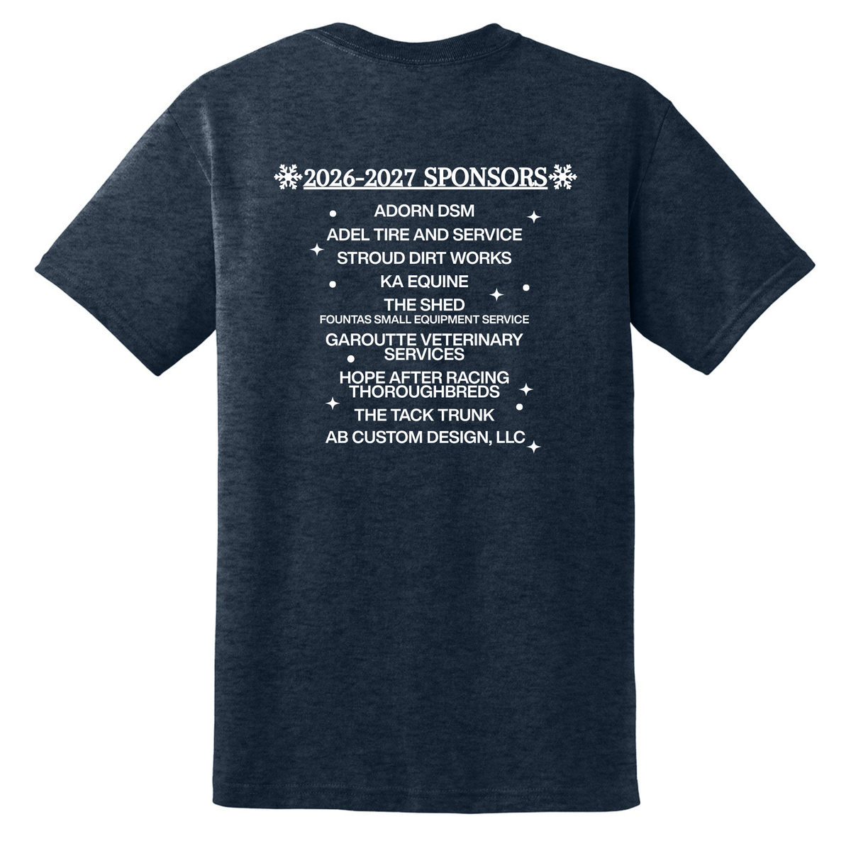 Adult 26-27 Snowflake Series Short Sleeve T-Shirt