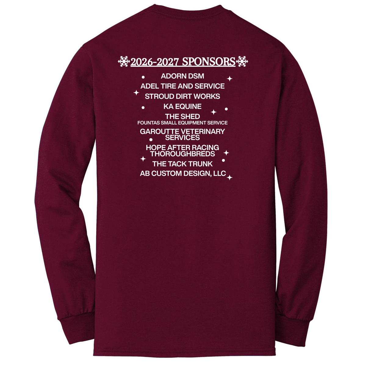 Adult 26-27 Snowflake Series Long Sleeve T-Shirt